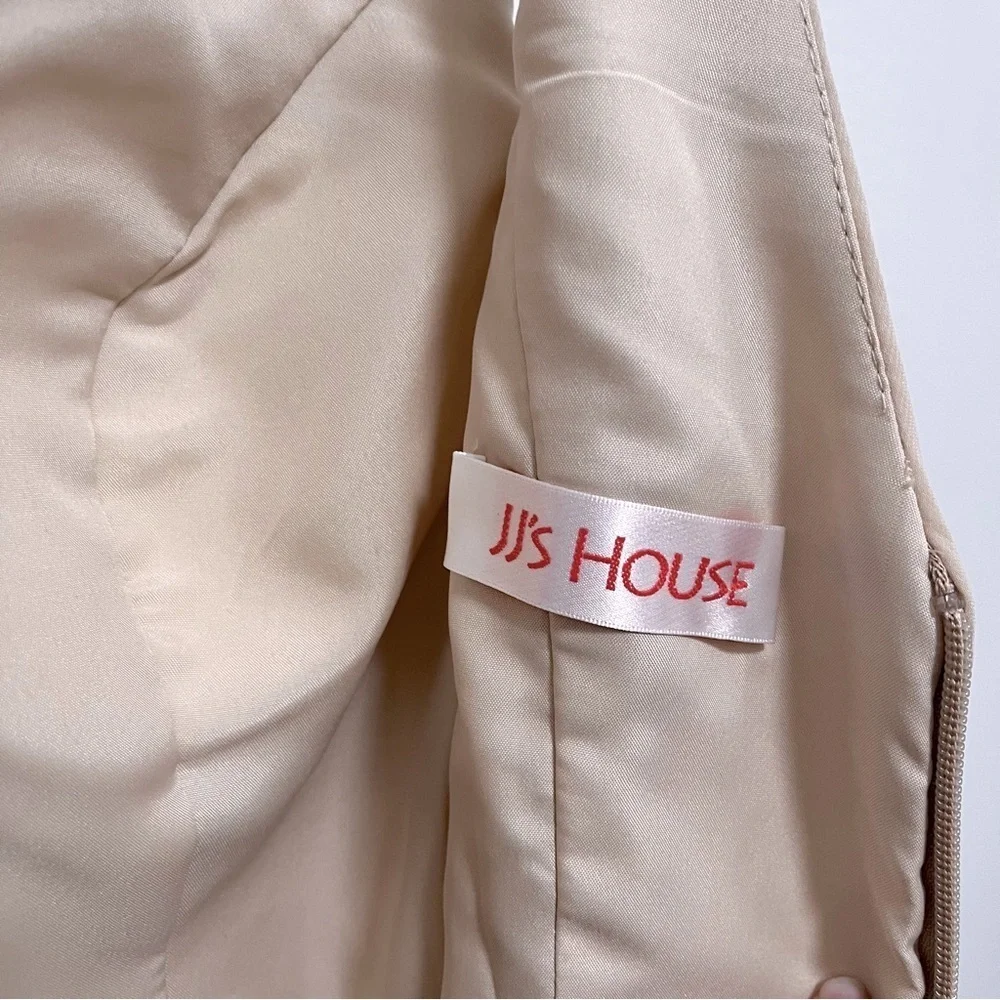 JJ’s House NWT Chiffon Maxi Dress In Champagne Size US 4